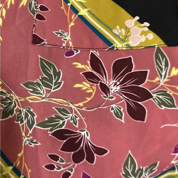 Apt. 9 Pink Black pattern blouse XL - Picture 6 of 7